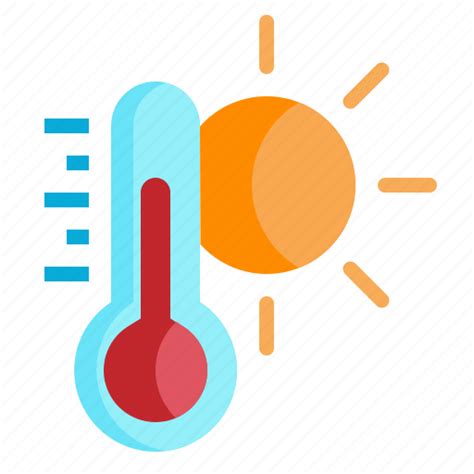 Degree Hot Temperature Thermometer Weather Icon