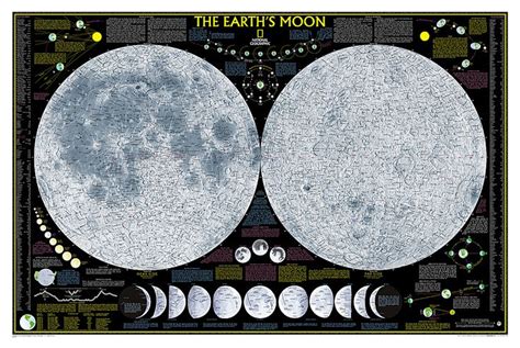 Earths Moon Space Reference Maps Wall Maps Moon Map National