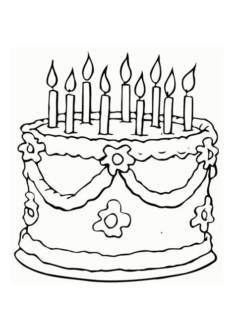 3rd birthday big cake coloring page for kids holiday coloring. Coloring Page cake - free printable coloring pages