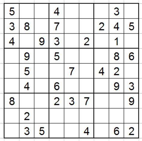 Sudoku puzzles to print and solve. Peyton's Thoughts: SUDOKU PUZZLES