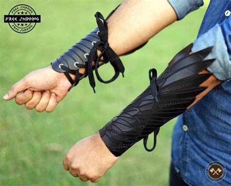 Medieval Knight Leather Armor Viking Renaissance Arm Warmers Etsy