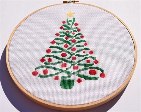 christmas mistletoe cross stitch pattern instant download pdf etsy cross stitch patterns