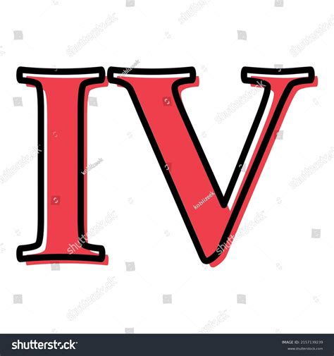 Roman Numeral Number Icon Letter Typography Stock Vector (Royalty Free