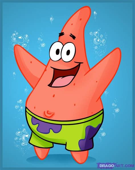Patrick Is Happy Spongebob Drawings Cartoon Drawings Drawing