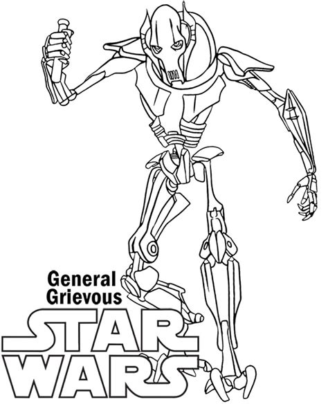 General Grievous With Gun Coloring Pages Hot Sex Picture