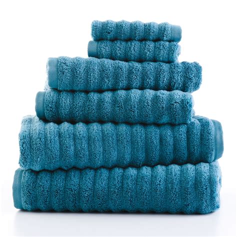 Mainstays Performance Textured Piece Bath Towel Set Coolwater