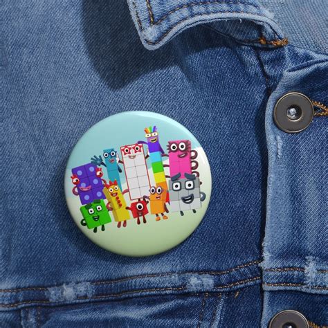 Numberblocks Pin Button Etsy