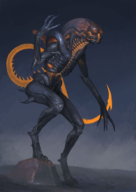Artstation Xenomorphs Oleg Bulakh Alien Artwork Predator Art Scary Alien