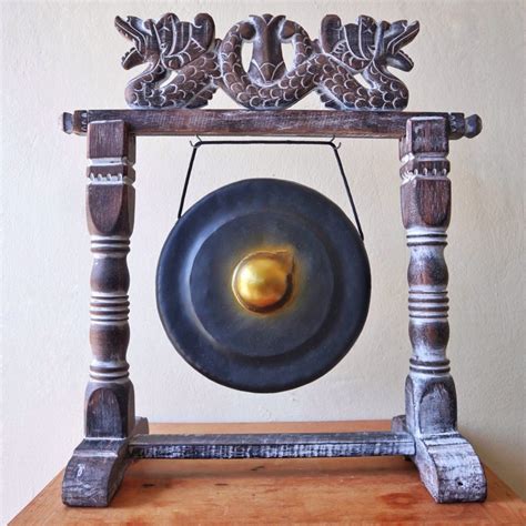 Indonesian Traditional Healing Gong In Stand