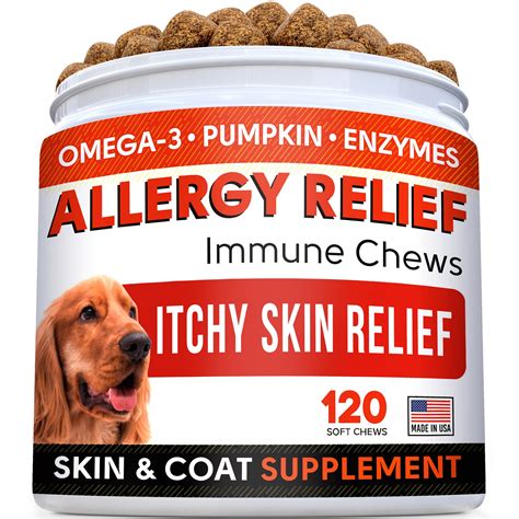 • for itchy skin, feed moist food—canned, cooked, homemade or raw. Allergy Relief Chews for Dogs with Omega 3 - Itchy Skin ...