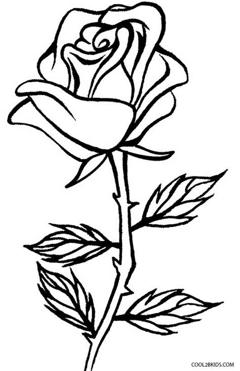 Simple Rose Coloring Page