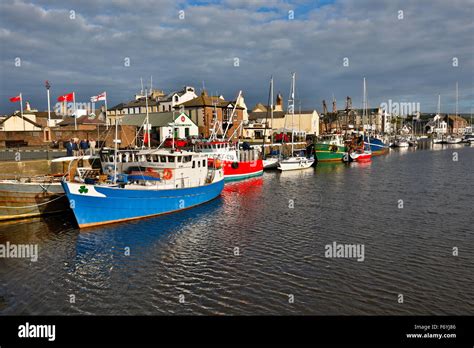Peel Harbour Isle Of Man Uk Stock Photo Alamy