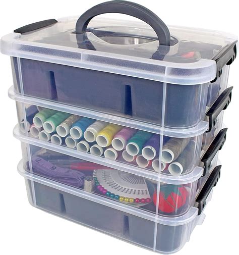 Stackable Plastic Storage Containers By Plastic Storage Bin With 2