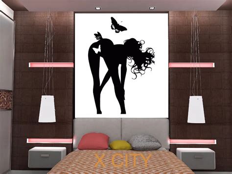 Naked Woman Body Drawing Bedroom Decor Black Background Single Etsy