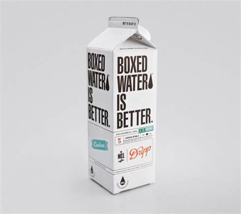 new packaging for dripp boxed water by salih kucukaga bpando box water creative packaging