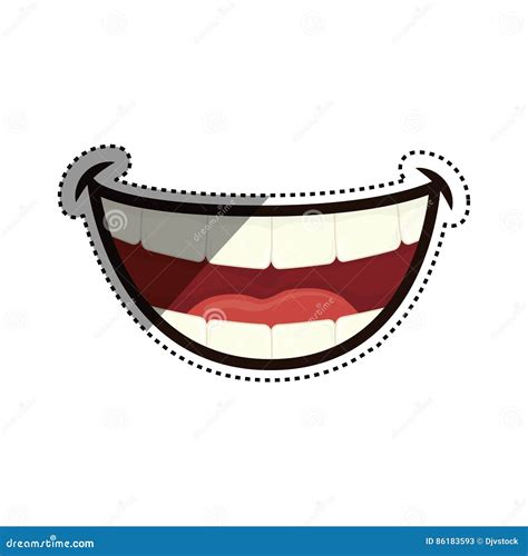 Mouth Laughing Cartoon Stock Illustration Illustration Of Lines 86183593