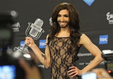 bearded drag queen conchita wurst wins eurovision song contest