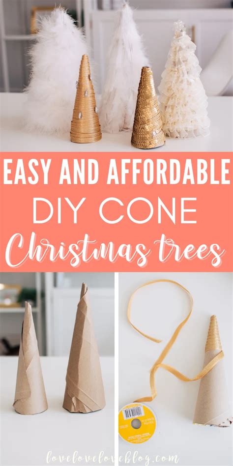 Make These Gorgeous Diy Cone Christmas Trees For Cheap The Mom Love Blog