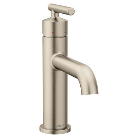 Single handle design for easy operation: MOEN Gibson Single Hole Single-Handle Bathroom Faucet with ...