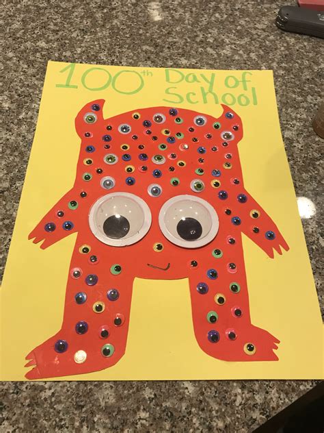 100th Day Of School Collages 100 Eyes Monster 100th Day Of School
