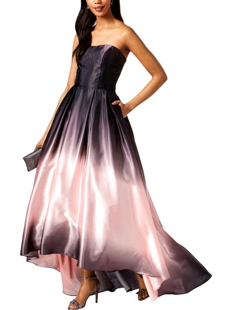 Betsy And Adam Betsy And Adam Womens Ombre Strapless Evening Dress