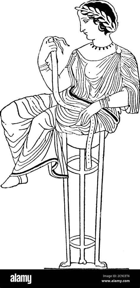 Priestess Pythia Stock Vector Images Alamy