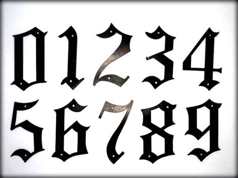 Numbers Old English Clipart Best