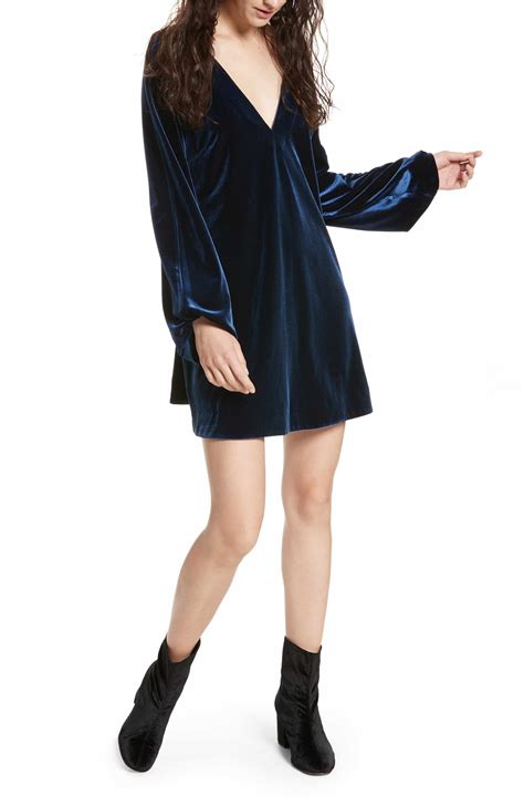 Free People Misha Velvet Minidress Nordstrom Mini Velvet Dress