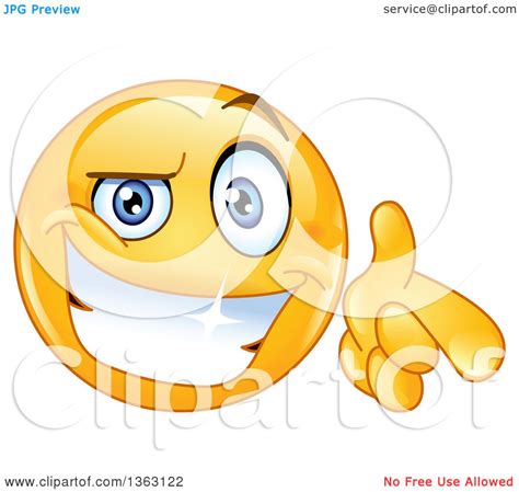 Clipart Of A Cartoon Cool Yellow Smiley Face Emoticon Emoji Grinning
