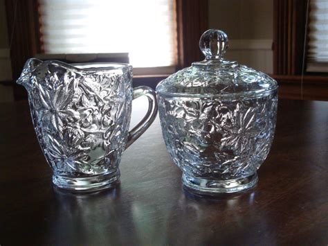 Princess House Crystal Fantasia Lidded Sugar And Creamer Set Etsy