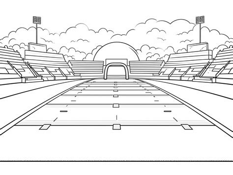 Football Field Coloring Page For Download Coloring Page