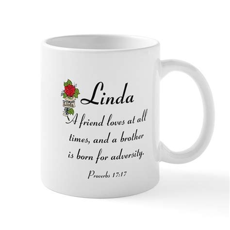 Proverbs 1717 With Linda Name Design 11 Oz Ceramic Mug Design Mugs By Prbnew2014