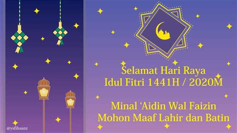 Selamat hari raya idul fitri. video ucapan selamat hari raya idul fitri 1441 h tahun ...