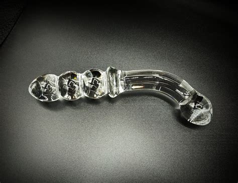 Clear Glass Double Ended Dildo Sex Toy Ribbed Bumpy Dildo Etsy Uk