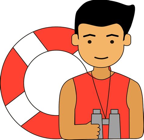 Cartoon Lifeguard Clipart