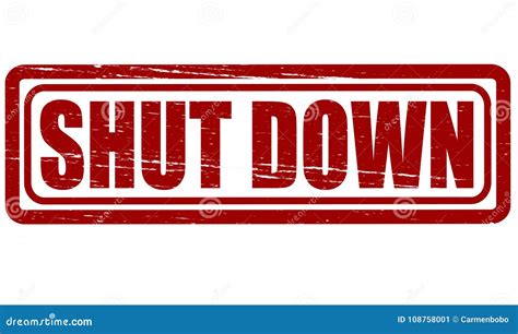 Shut Down Stock Illustration Illustration Of Shutdown 108758001