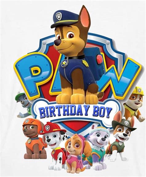 299 Paw Patrol Birthday Boy T Shirt