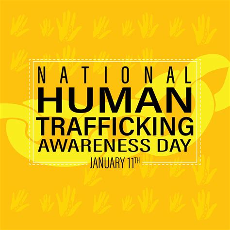 National Human Trafficking Awareness Day On January 11th Vector Illustration 16887893 Vector