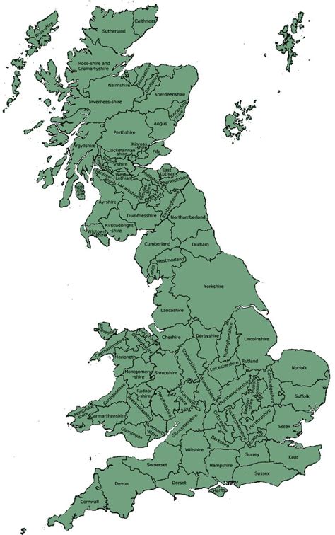Historic Counties Map Of England UK Genealogy Ireland Genealogy Resources Genealogy Records