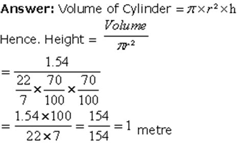 A cylinder in its simplest form is defined as the surface formed by points at a fixed distance from a given straight line axis. class eight mathematics mensuration exercise 11.4 solution