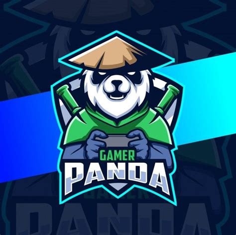 Panda Gamer Mascot Esport Logo Premium Vector Freepik