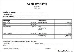 I would like to request you for an advanced salary payment. Salary Slip Format | Printable Forms & Templates