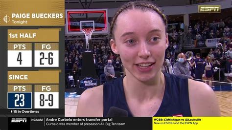 geno auriemma paige bueckers post game interviews after she drops 27 in uconn s win