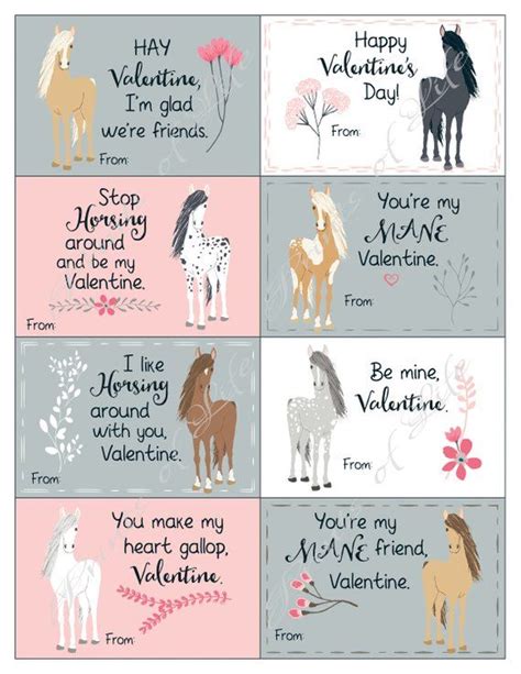 Free Printable Horse Valentine Cards
