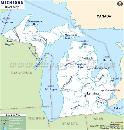Rivers In Michigan Michigan Rivers Map