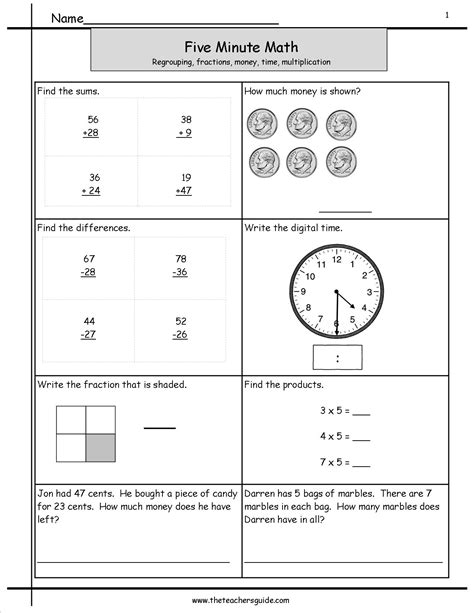 8 Best Images Of Math Teacher Worksheets 2nd Grade Morning Math