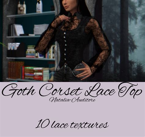 Goth Corset Lace Top Natalia Auditore On Patreon June 10 Free Sims