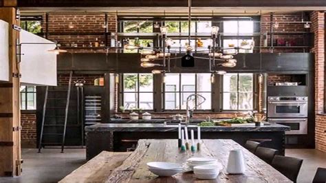 Industrial Loft Style House Plans Youtube Dining Room Industrial