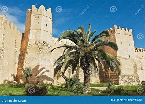 Vue Au Mur Et Aux Tours De Sfax La Médina Dans Sfax Tunisie