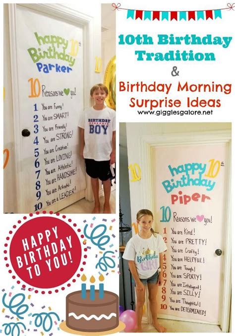 Fun 10th Birthday Tradition And Birthday Morning Surprise Ideas To Help
